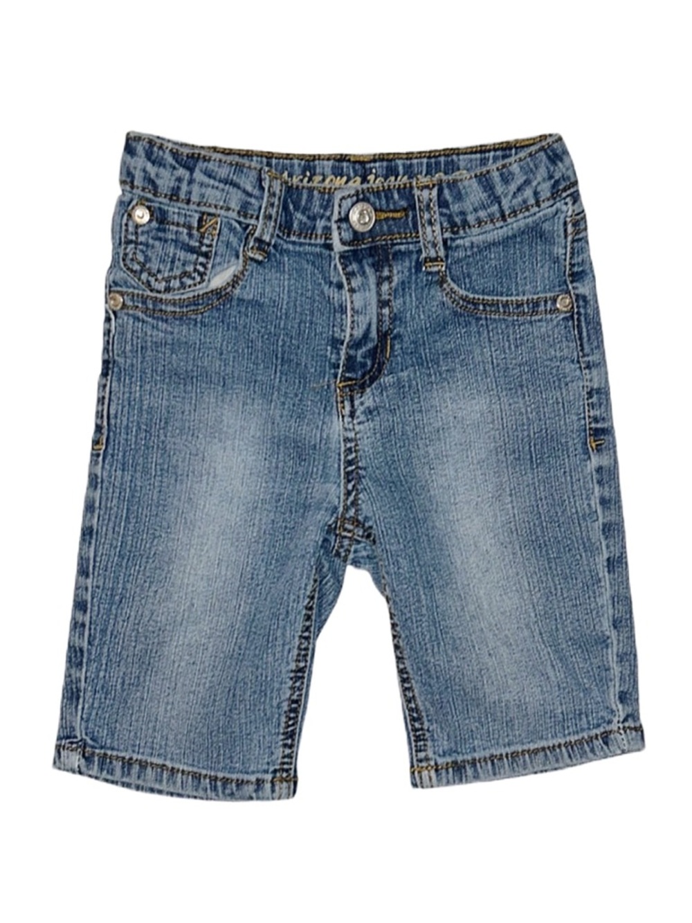 ARIZONA JEAN CO Girl's Denim Bermuda Shorts Adjustable Waist Size 5